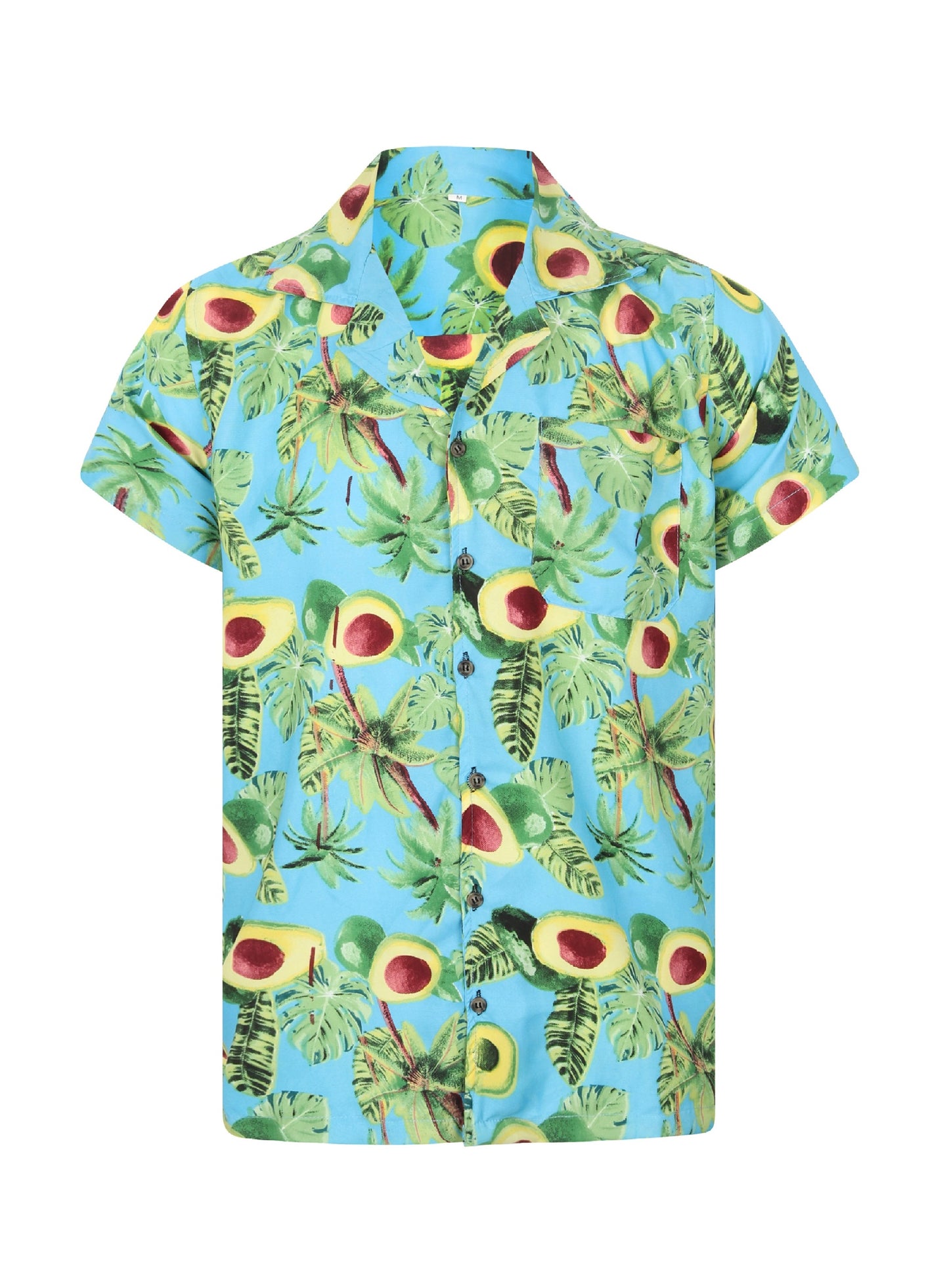 Avocado Hawaiian Shirt Mens Guac Jungle Palm Tree T-Shirt Print Stag Party S-3XL