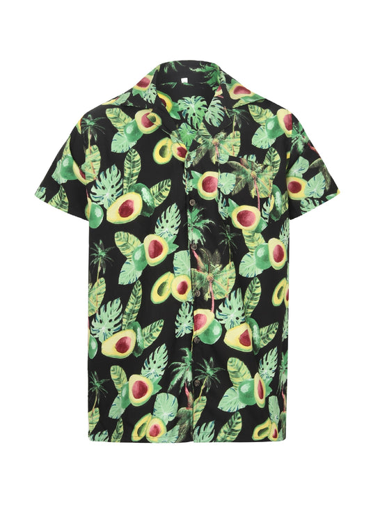 Avocado Hawaiian Shirt Mens Guac Jungle Palm Tree T-Shirt Print Stag Party S-3XL