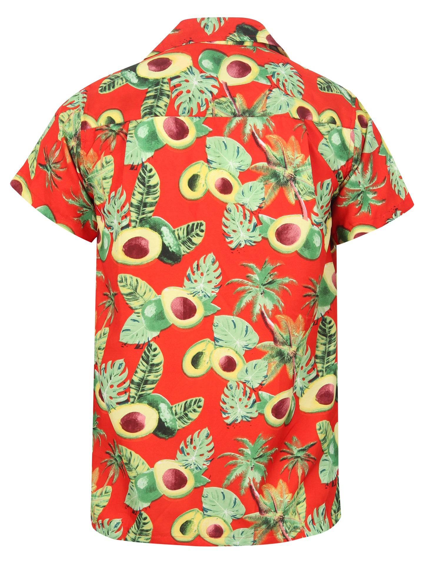 Avocado Hawaiian Shirt Mens Guac Jungle Palm Tree T-Shirt Print Stag Red Party S-3XL