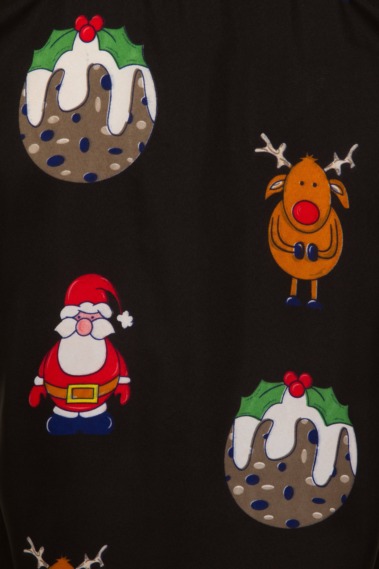 Christmas Hawaiian Shirt Mens Xmas Reindeer Pudding Santa Claus Print Novelty Funny Holiday Stag Party S-XXL