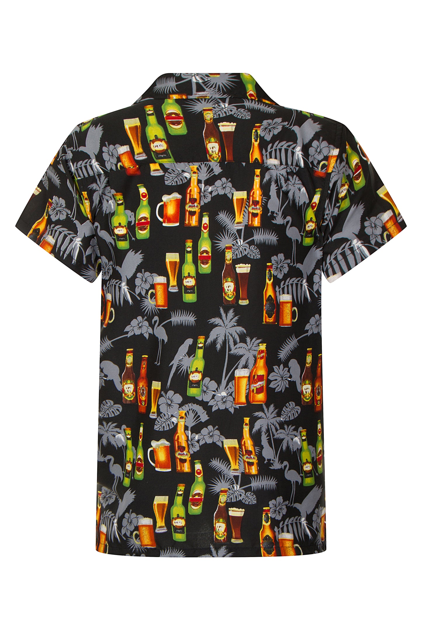 Beer Bottle Hawaiian Shirt Loud Stag Black St Patricks Pub Bar Pint Mens T-Shirt S-XXL