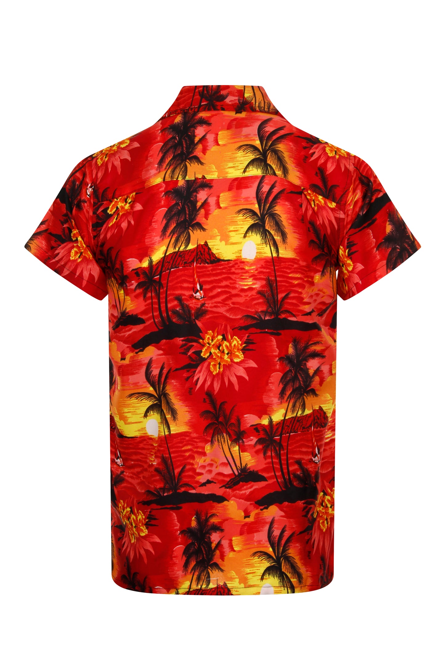 Red Palm Tree Hawaiian Shirt Hawaii Aloha Tiki Bar Stag Party Fancy Dress Small Mens