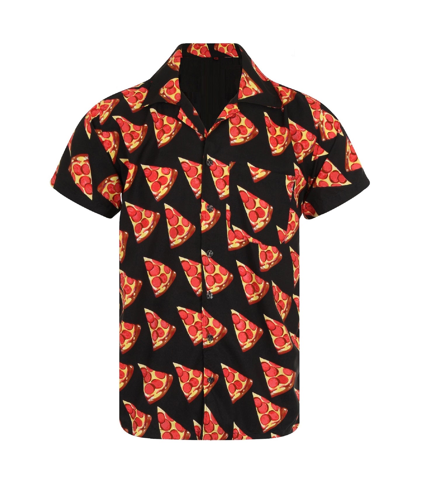 Pizza Hawaiian Shirt Mens Novelty Print Fabric NEW S-XXL