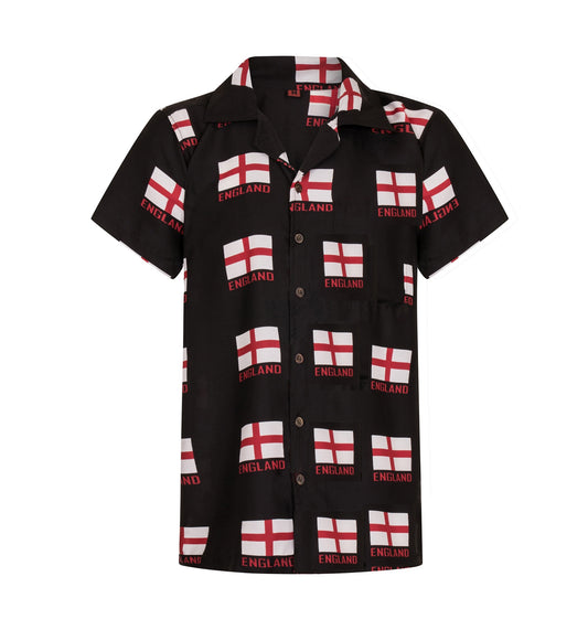 England Flag Hawaiian Shirt Mens Football Novelty St George S-XXL NEW