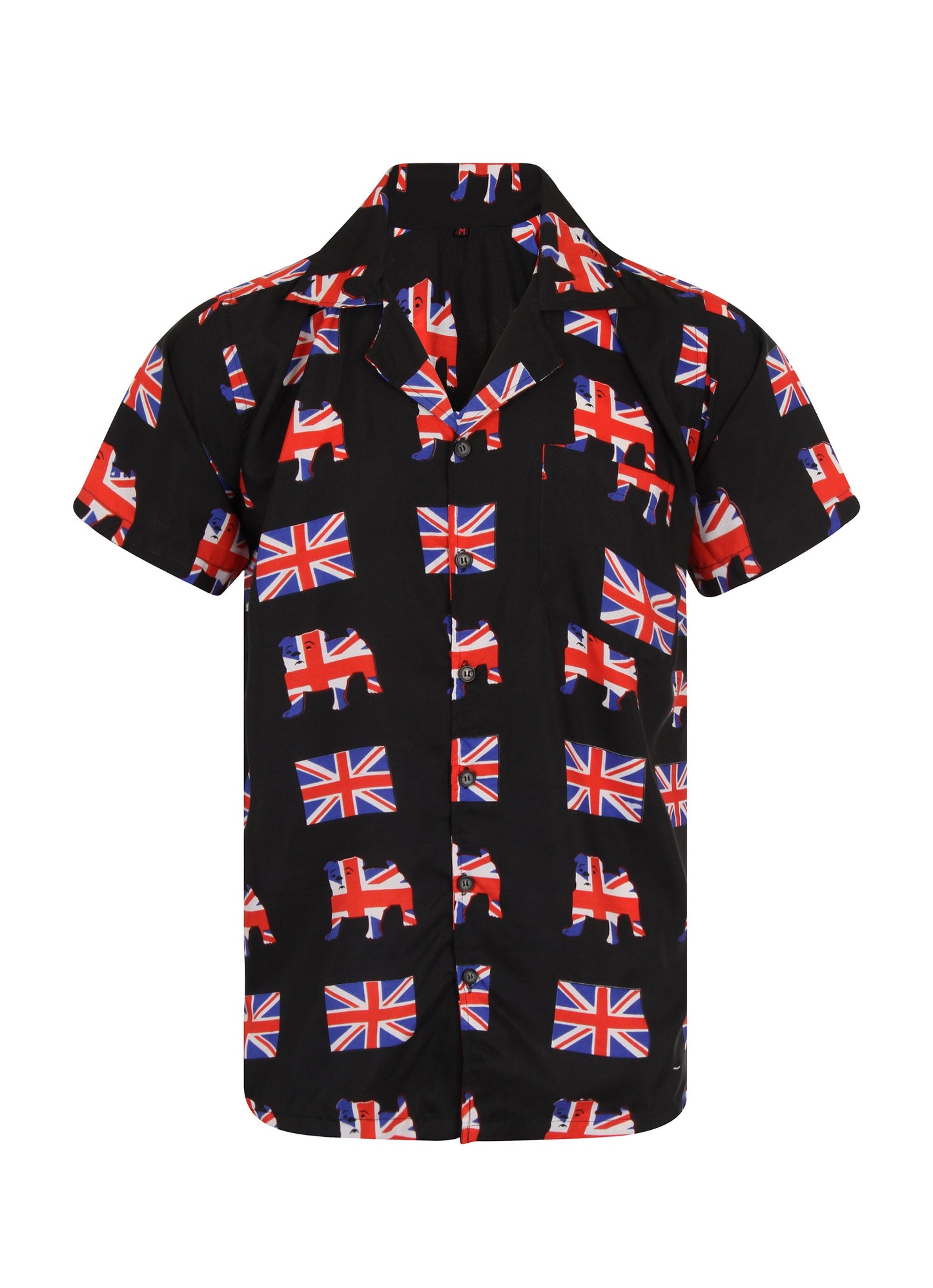 Union Jack Flag Hawaiian Shirt Mens Sizes England Bull Dog Print S-XXL NEW