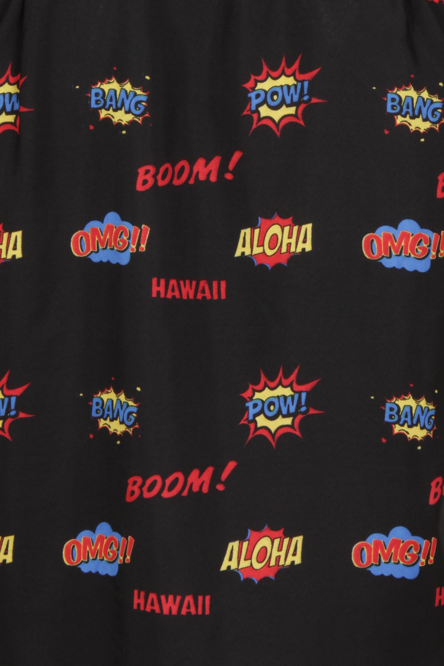 Comic Print Hawaiian Shirt Nerd Gamer Boom Aloha Beer Superhero Black Mens S-XXL