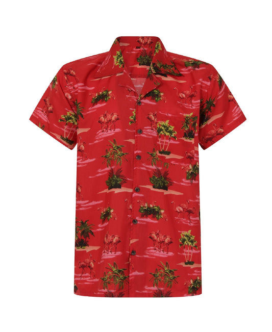 Flamingo Hawaiian Shirt Bird Toucan Tropical Beach Party Beach Tiki Bar Loud S-XXL