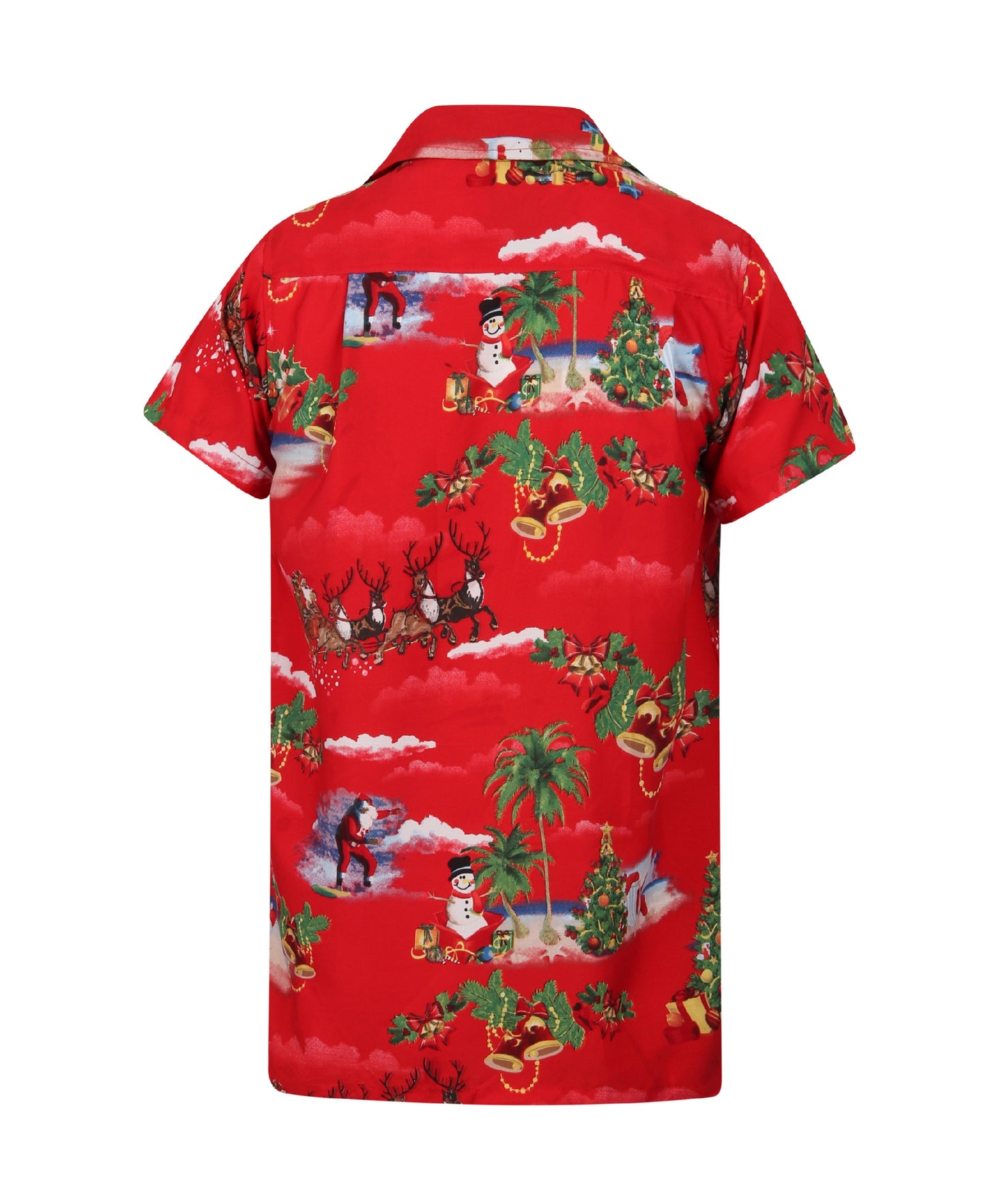 Christmas Hawaiian Shirt Mens Xmas Surfing Santa Claus Surf Party Loud Tree Jingle Bells Hawaii S-4XL