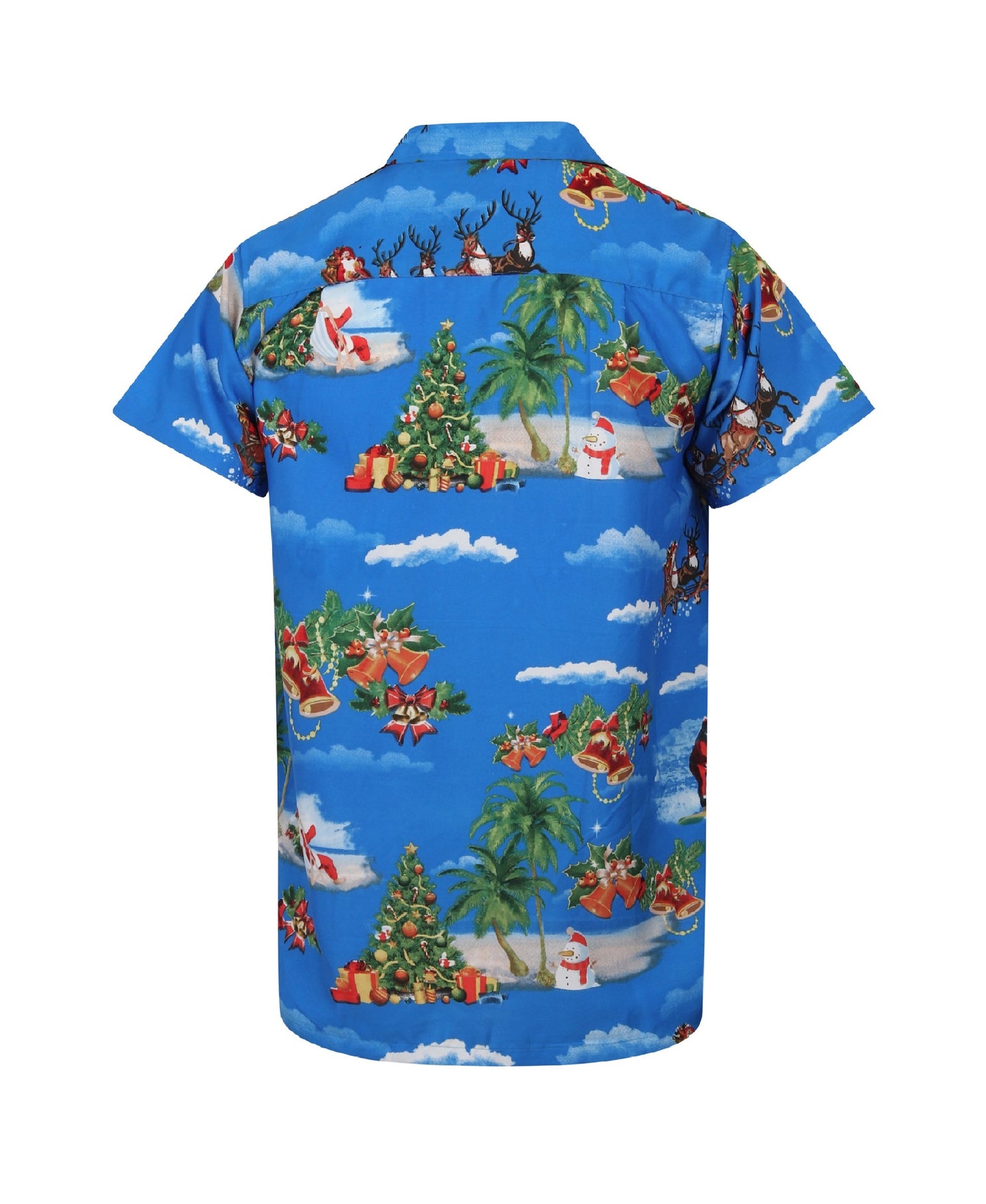 Christmas Hawaiian Shirt Mens Xmas Surfing Santa Surf Party Loud Hawaii S-4XL